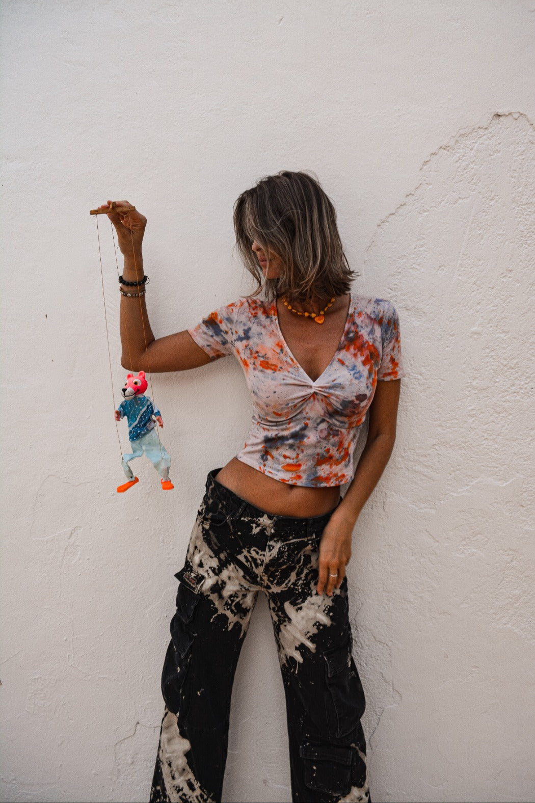 girl with a puppet